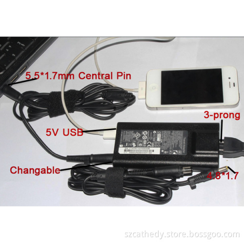 for HP 18.5V 3.5A 65W Slim Laptop Adapter with USB Port